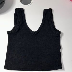 black garage v neck tank top